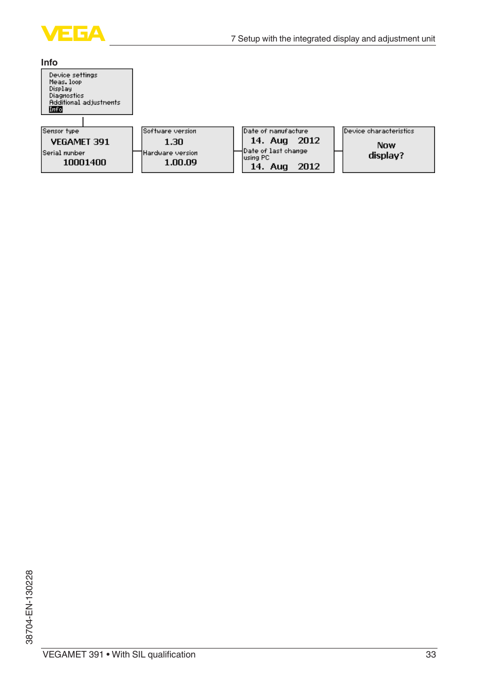 VEGA VEGAMET 391 With SIL qualification User Manual | Page 33 / 56