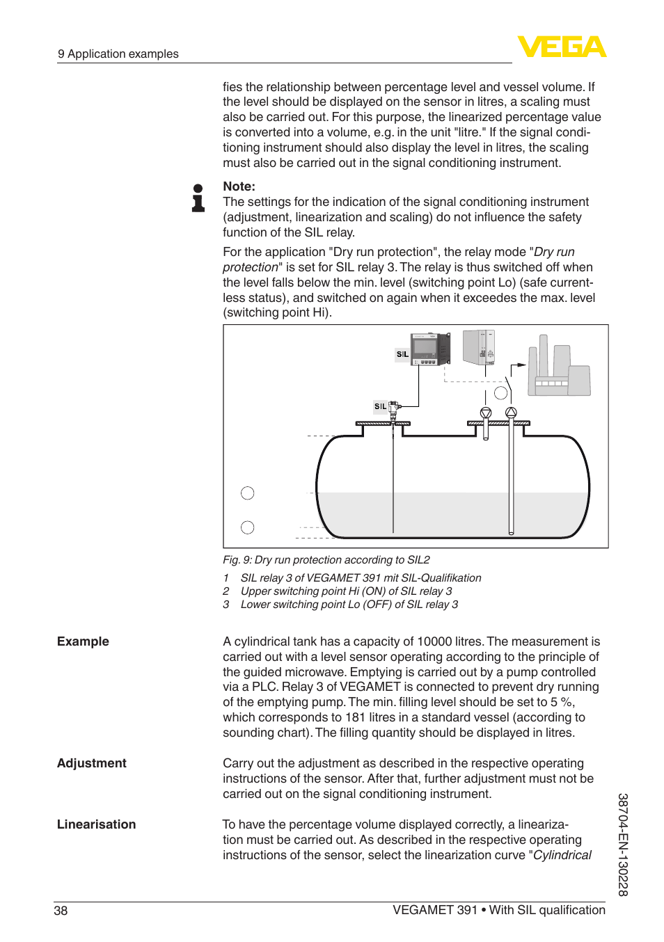 VEGA VEGAMET 391 With SIL qualification User Manual | Page 38 / 56