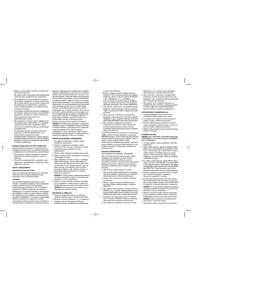 BIONAIRE BAP 830 User Manual | Page 18 / 27