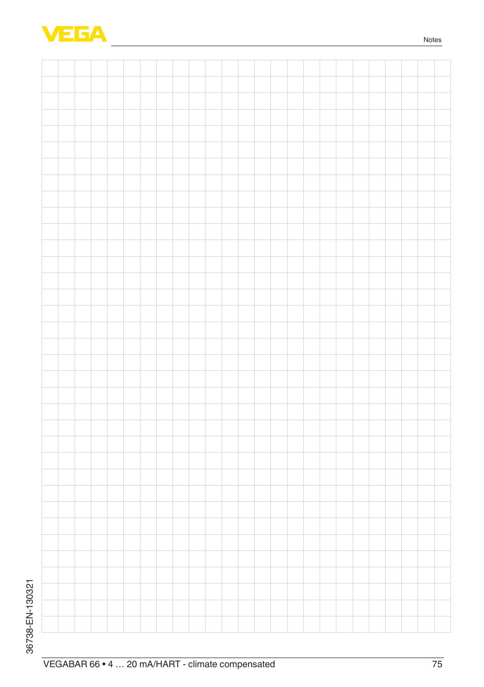 VEGA VEGABAR 66 4 … 20 mA_HART - climate compensated User Manual | Page 75 / 76