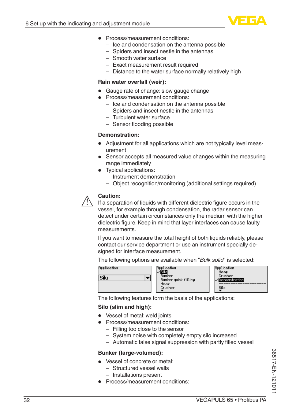 VEGA VEGAPULS 65 (≥ 2.0.0 - ≥ 4.0.0) Profibus PA User Manual | Page 32 / 72