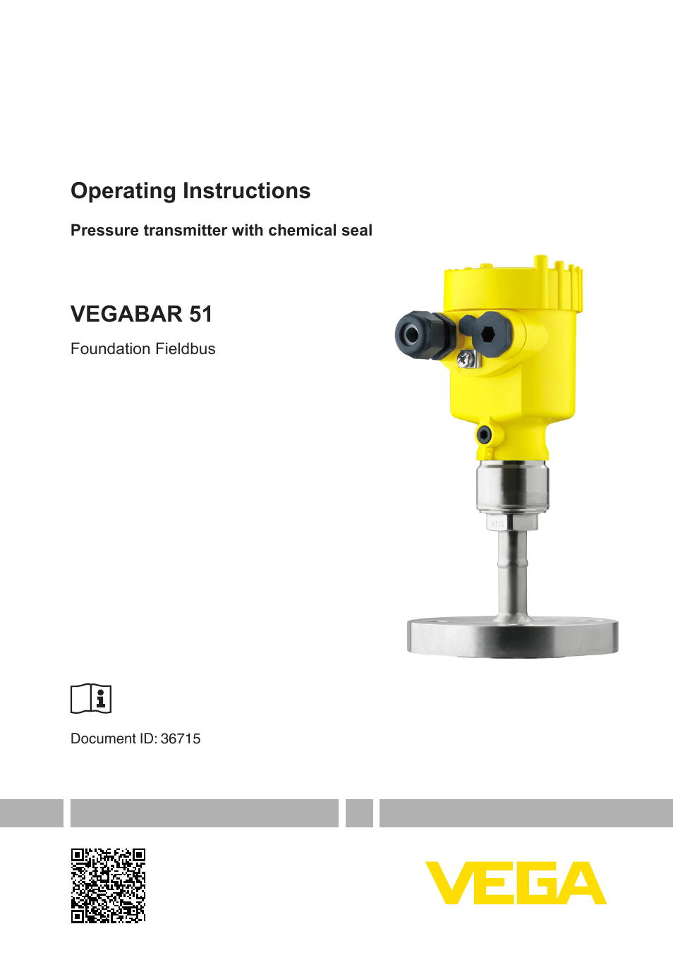 VEGA VEGABAR 51 Foundation Fieldbus User Manual | 72 pages