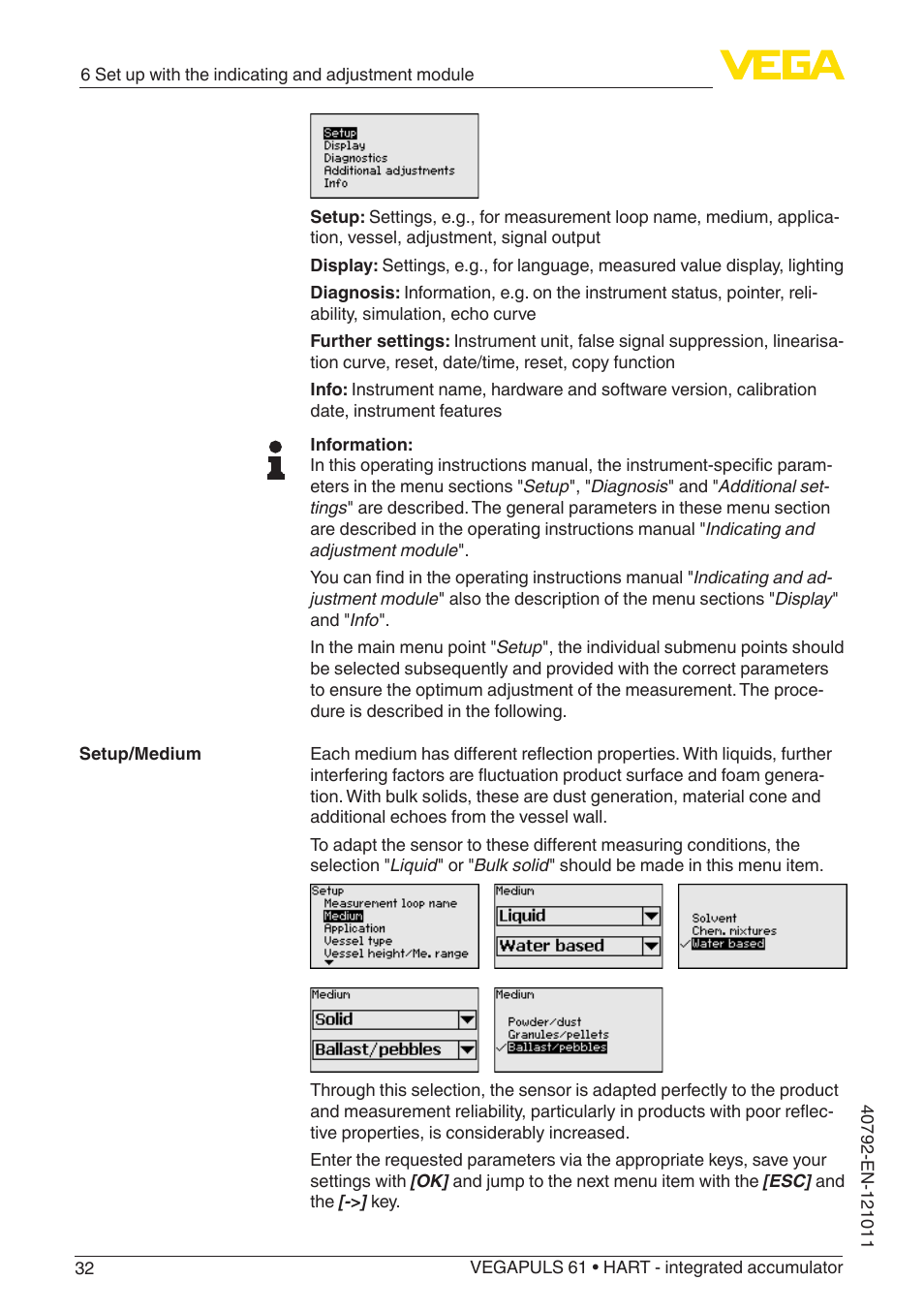 VEGA VEGAPULS 61 (≥ 2.0.0 - ≥ 4.0.0) HART - integrated accumulator User Manual | Page 32 / 72