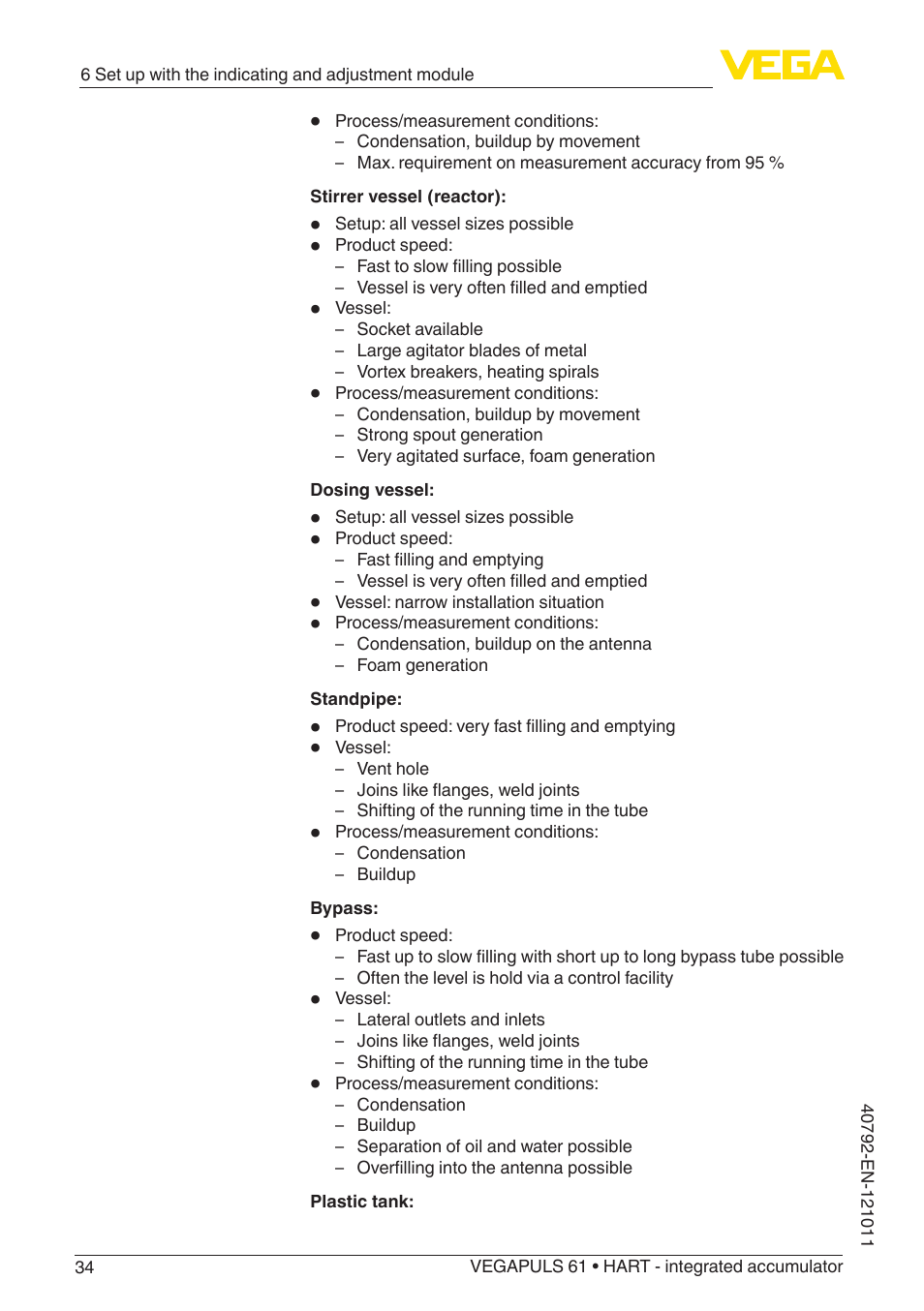 VEGA VEGAPULS 61 (≥ 2.0.0 - ≥ 4.0.0) HART - integrated accumulator User Manual | Page 34 / 72
