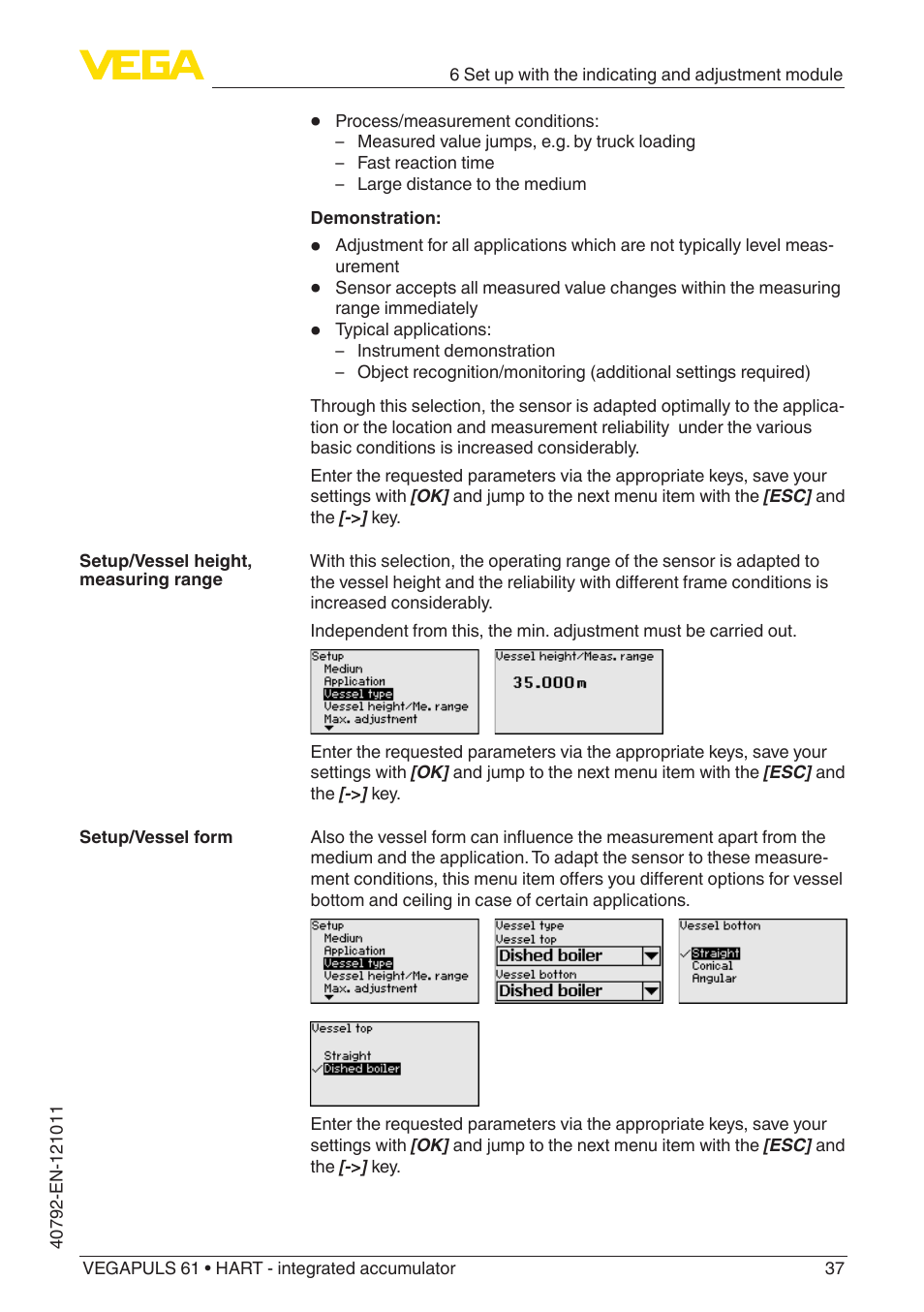 VEGA VEGAPULS 61 (≥ 2.0.0 - ≥ 4.0.0) HART - integrated accumulator User Manual | Page 37 / 72