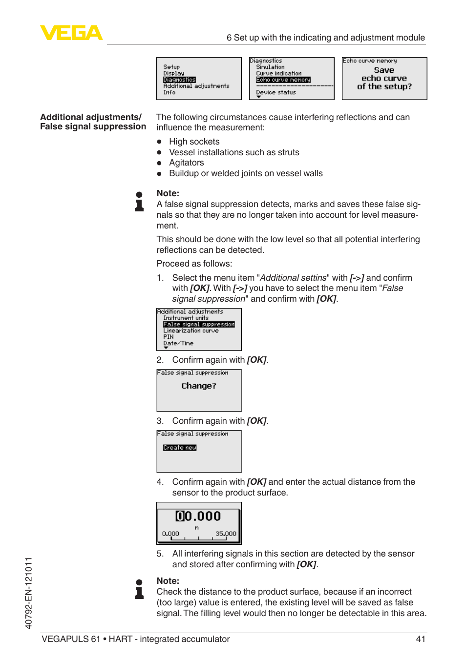 VEGA VEGAPULS 61 (≥ 2.0.0 - ≥ 4.0.0) HART - integrated accumulator User Manual | Page 41 / 72