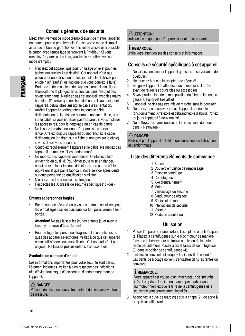 CLATRONIC AE 3150 PROFI COOK User Manual | Page 10 / 42