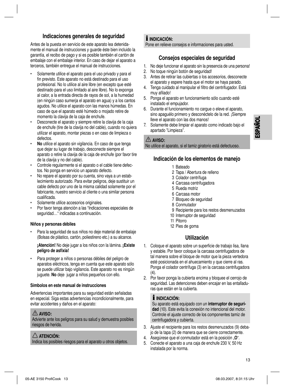 CLATRONIC AE 3150 PROFI COOK User Manual | Page 13 / 42