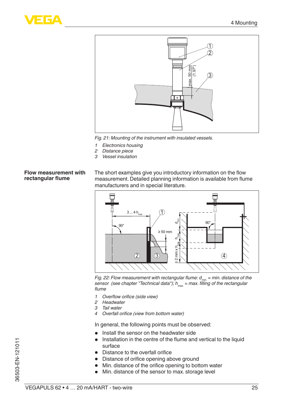 VEGA VEGAPULS 62 (≥ 2.0.0 - ≥ 4.0.0) 4 … 20 mA_HART - two-wire User Manual | Page 25 / 84
