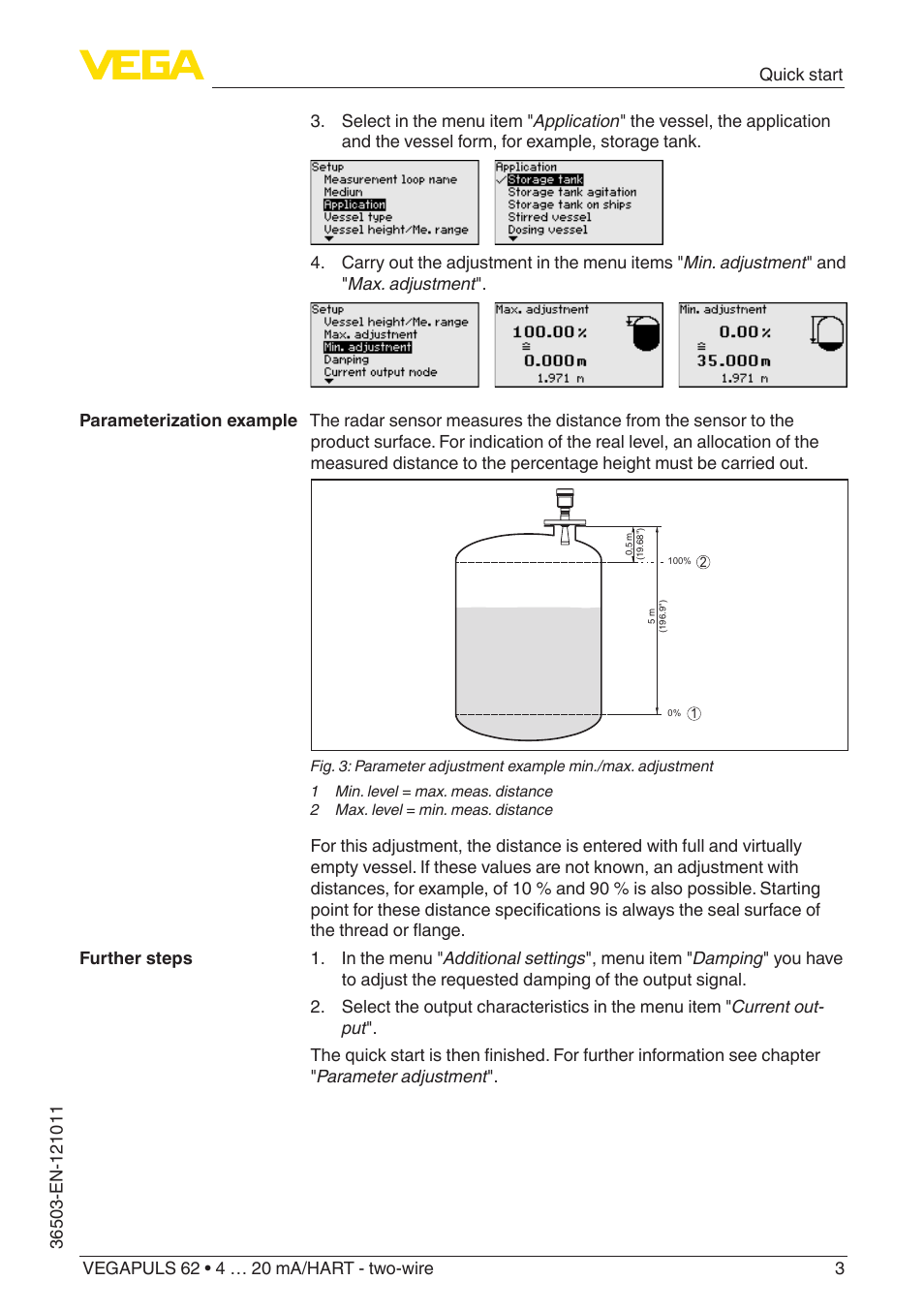 VEGA VEGAPULS 62 (≥ 2.0.0 - ≥ 4.0.0) 4 … 20 mA_HART - two-wire User Manual | Page 3 / 84
