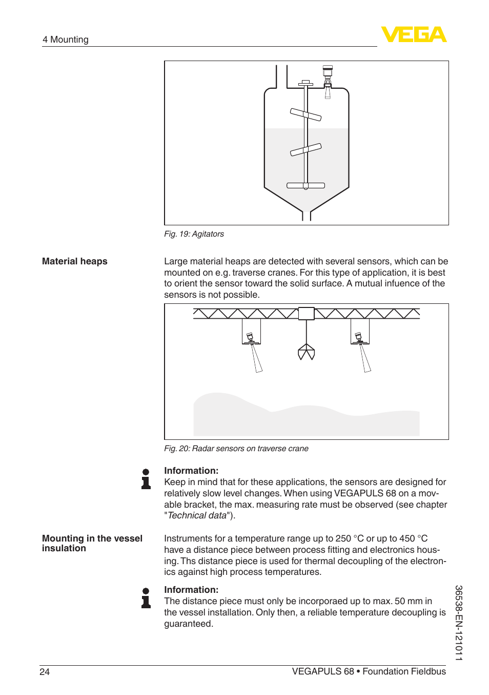 VEGA VEGAPULS 68 (≥ 2.0.0 - ≥ 4.0.0) Foundation Fieldbus User Manual | Page 24 / 88
