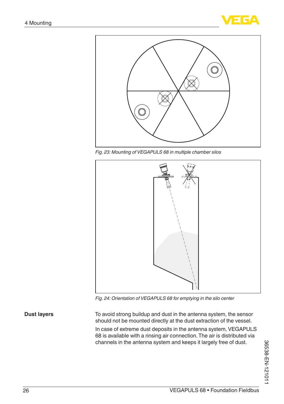 VEGA VEGAPULS 68 (≥ 2.0.0 - ≥ 4.0.0) Foundation Fieldbus User Manual | Page 26 / 88