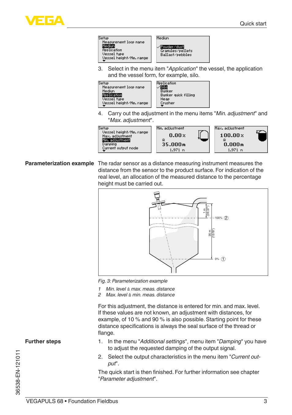 VEGA VEGAPULS 68 (≥ 2.0.0 - ≥ 4.0.0) Foundation Fieldbus User Manual | Page 3 / 88