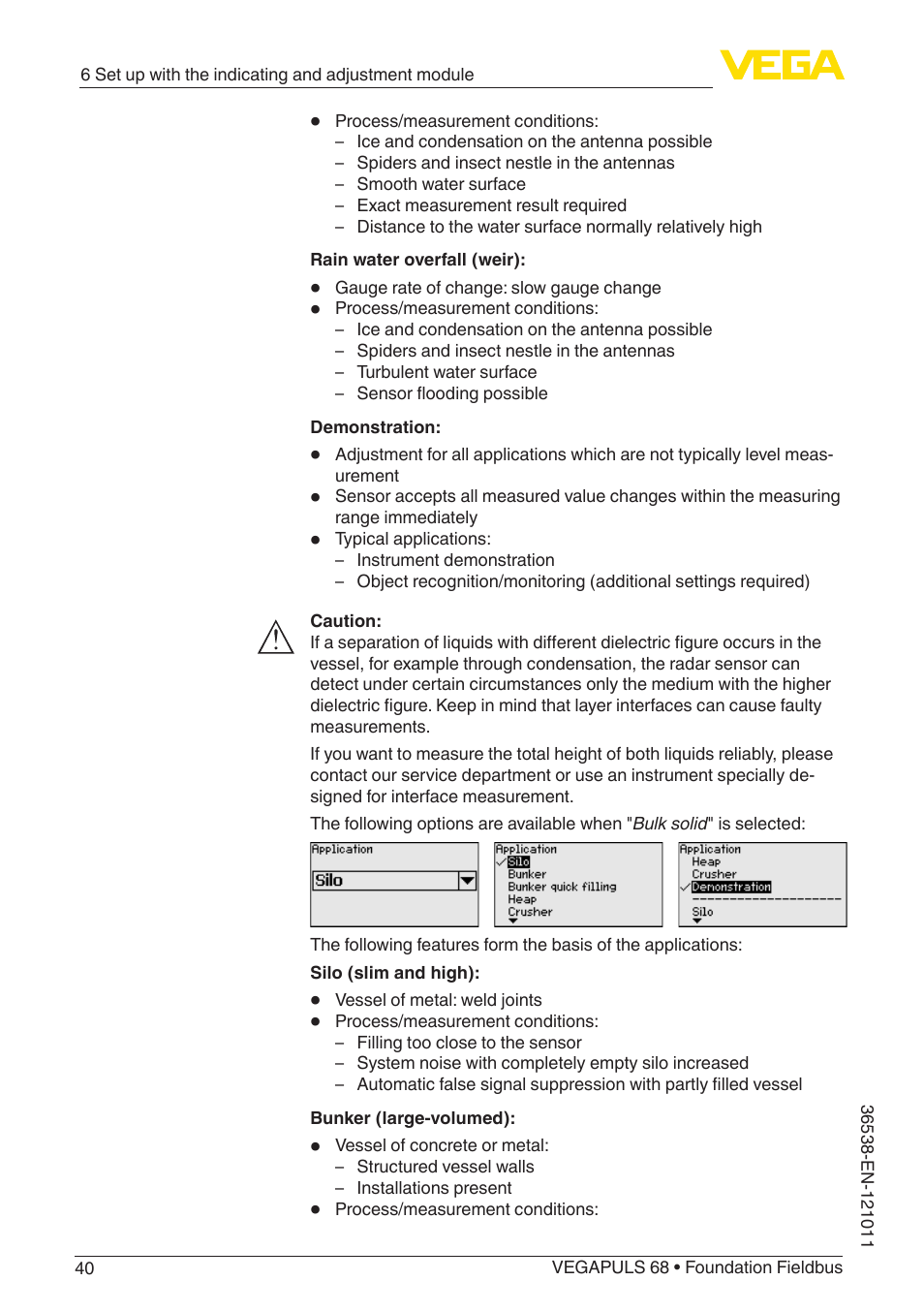 VEGA VEGAPULS 68 (≥ 2.0.0 - ≥ 4.0.0) Foundation Fieldbus User Manual | Page 40 / 88