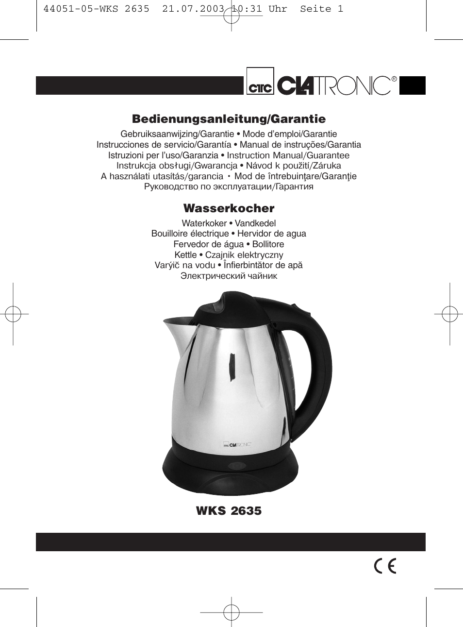 CLATRONIC CB 1241 User Manual | 39 pages