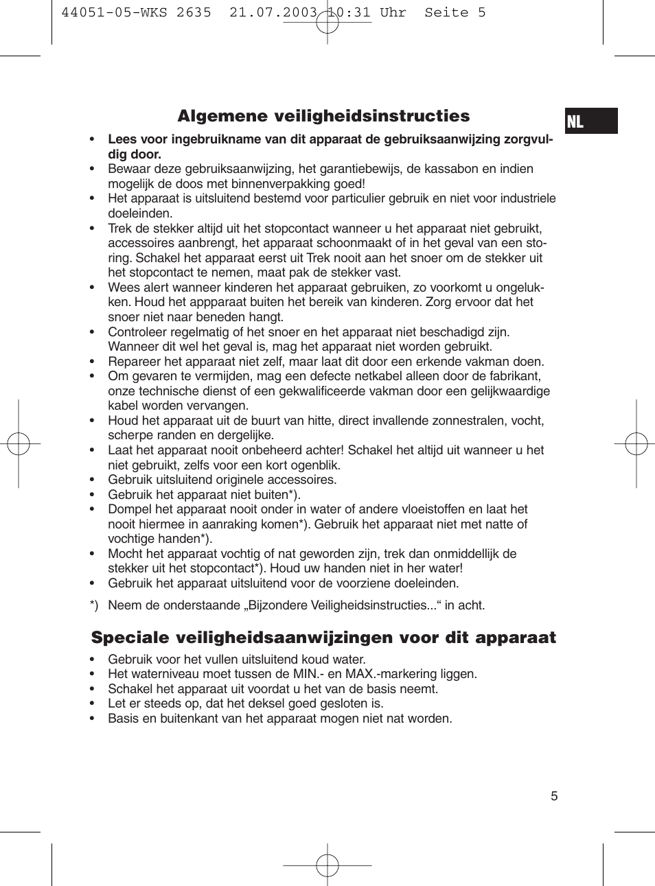 Algemene veiligheidsinstructies, Speciale veiligheidsaanwijzingen voor dit apparaat | CLATRONIC CB 1241 User Manual | Page 5 / 39