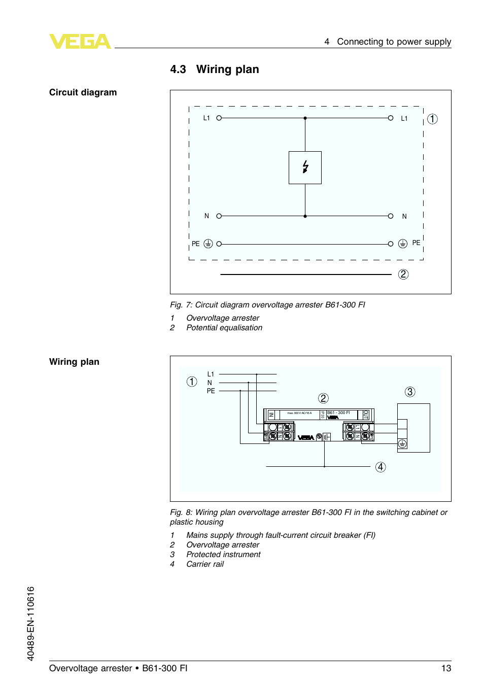 3 wiring plan | VEGA B61-300 FI User Manual | Page 13 / 20