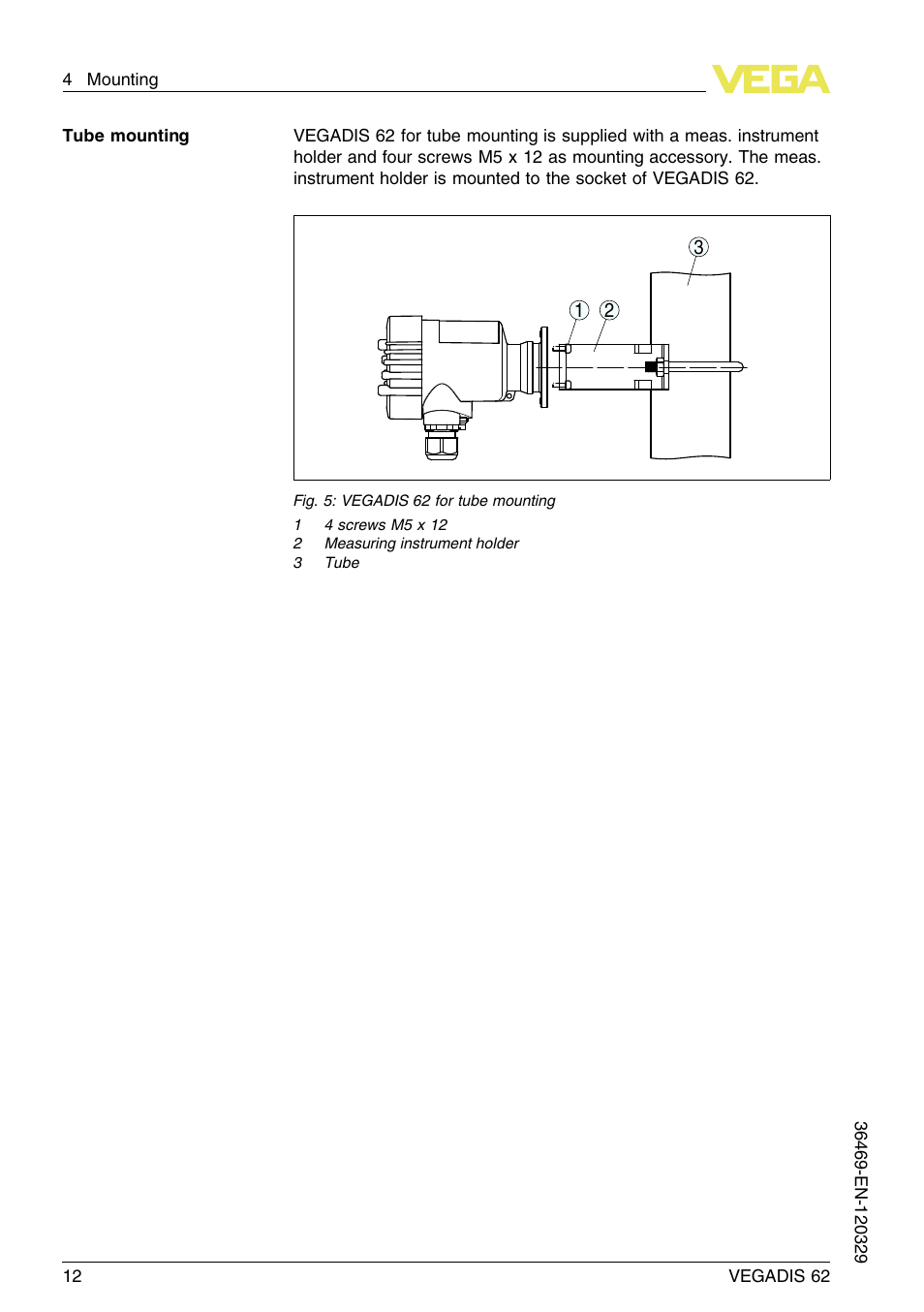 VEGA VEGADIS 62 User Manual | Page 12 / 52