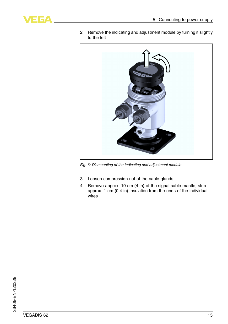 VEGA VEGADIS 62 User Manual | Page 15 / 52