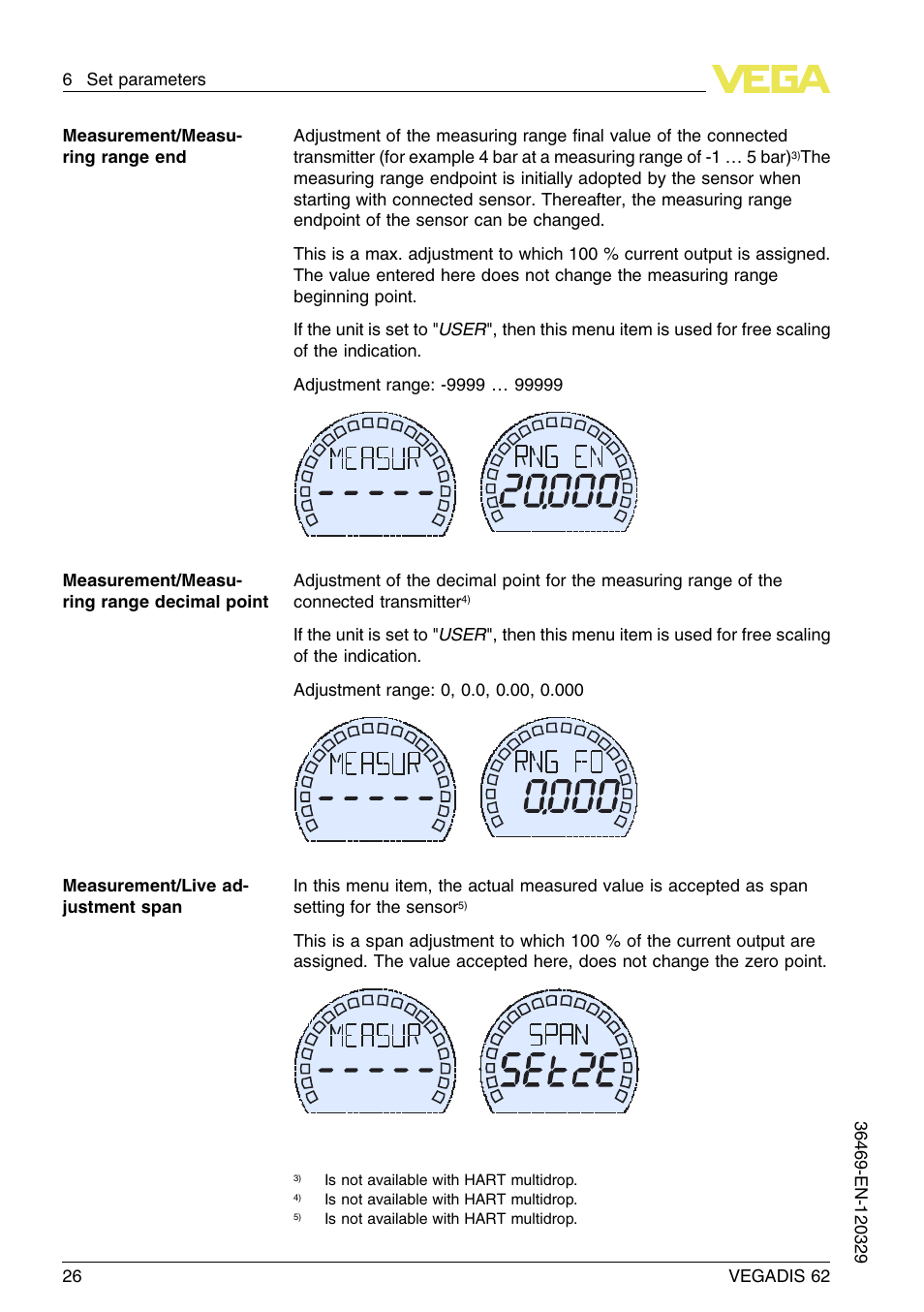 VEGA VEGADIS 62 User Manual | Page 26 / 52