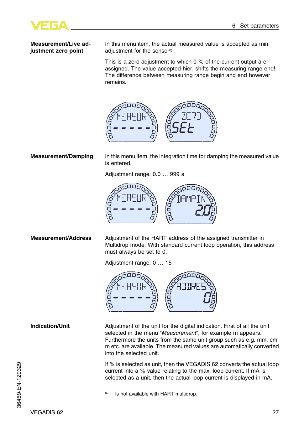 VEGA VEGADIS 62 User Manual | Page 27 / 52