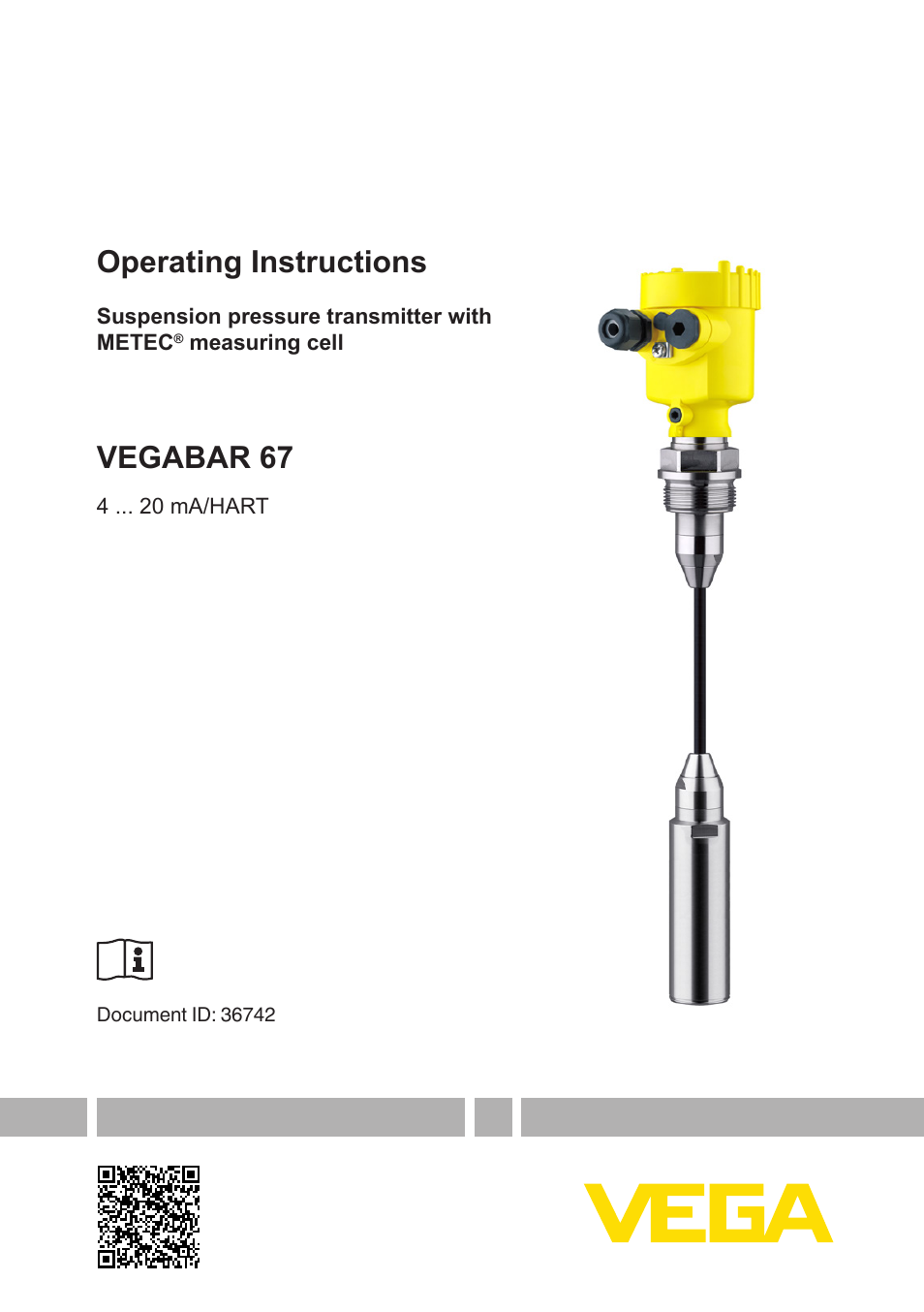 VEGA VEGABAR 67 4 … 20 mA_HART User Manual | 72 pages