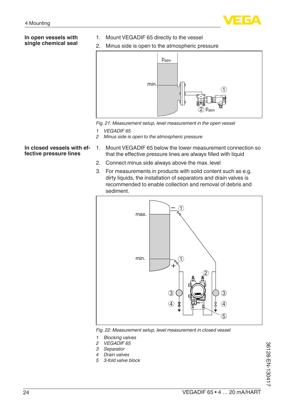 VEGA VEGADIF 65 4 … 20 mA_HART User Manual | Page 24 / 100