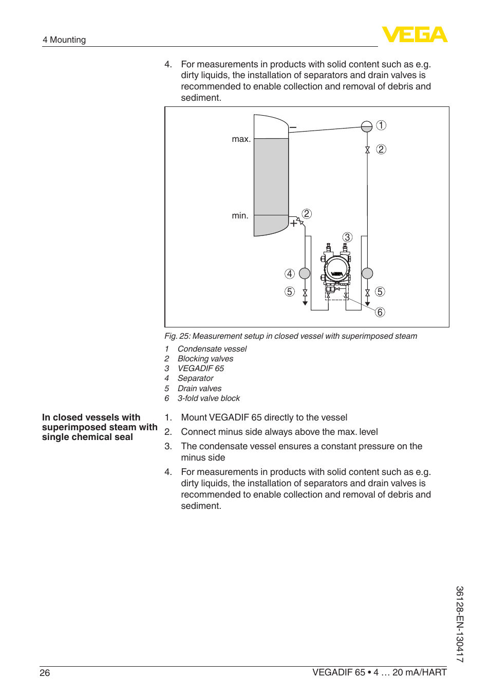 VEGA VEGADIF 65 4 … 20 mA_HART User Manual | Page 26 / 100