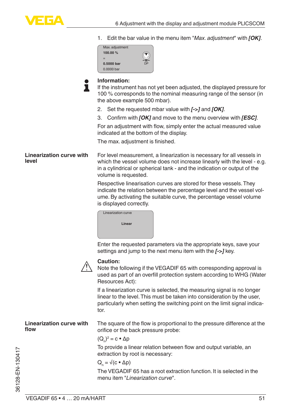 VEGA VEGADIF 65 4 … 20 mA_HART User Manual | Page 51 / 100