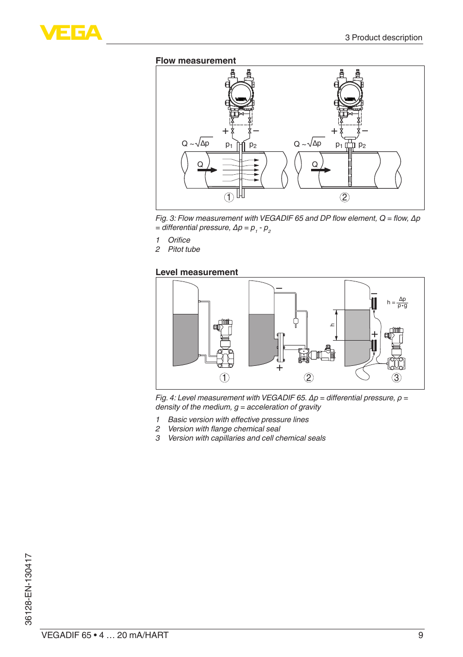 VEGA VEGADIF 65 4 … 20 mA_HART User Manual | Page 9 / 100