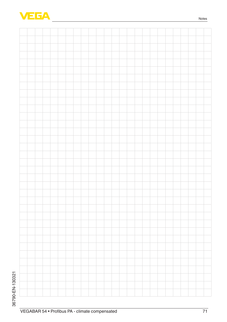 VEGA VEGABAR 54 Profibus PA - climate compensated User Manual | Page 71 / 72