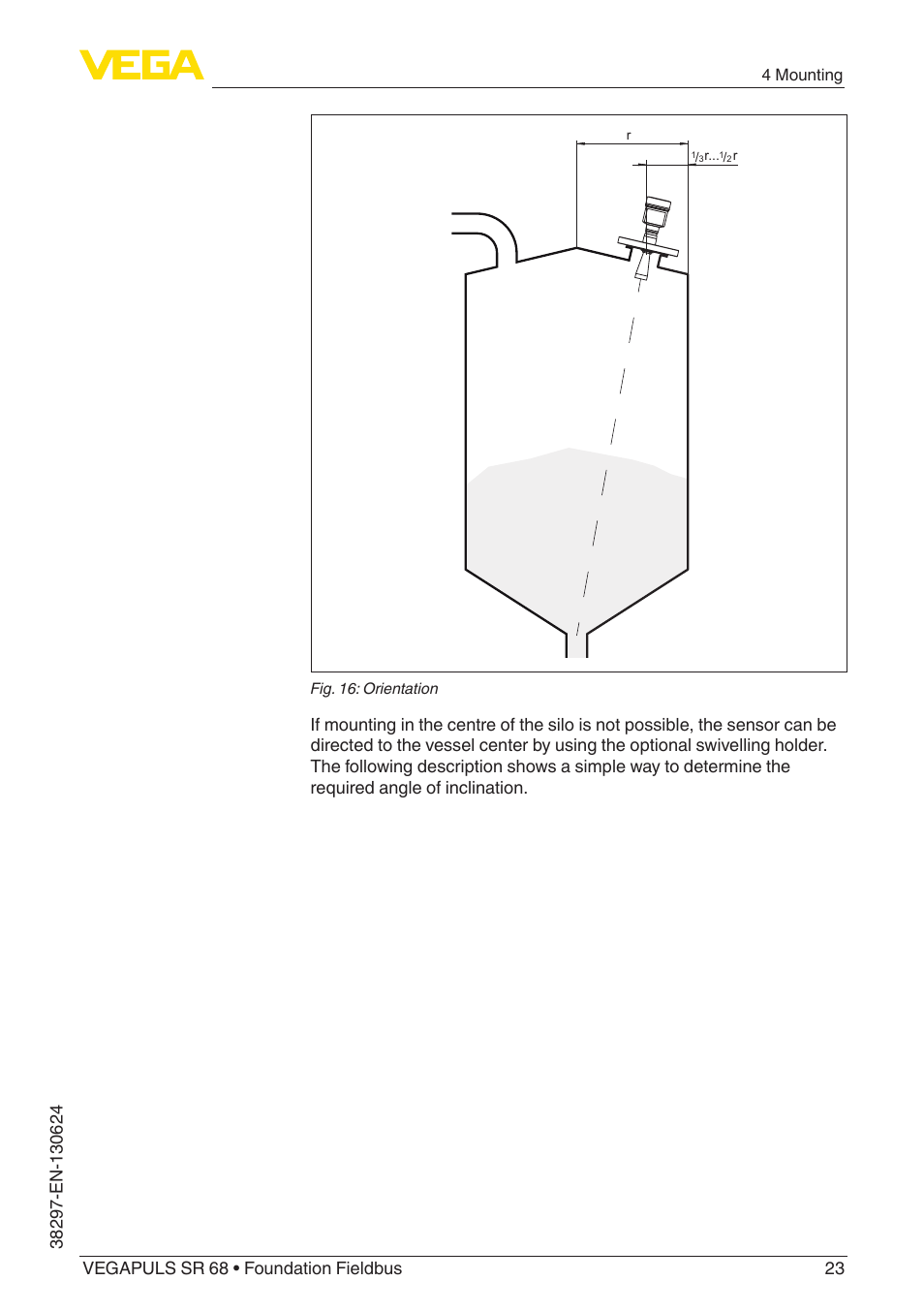 VEGA VEGAPULS SR 68 Foundation Fieldbus User Manual | Page 23 / 96