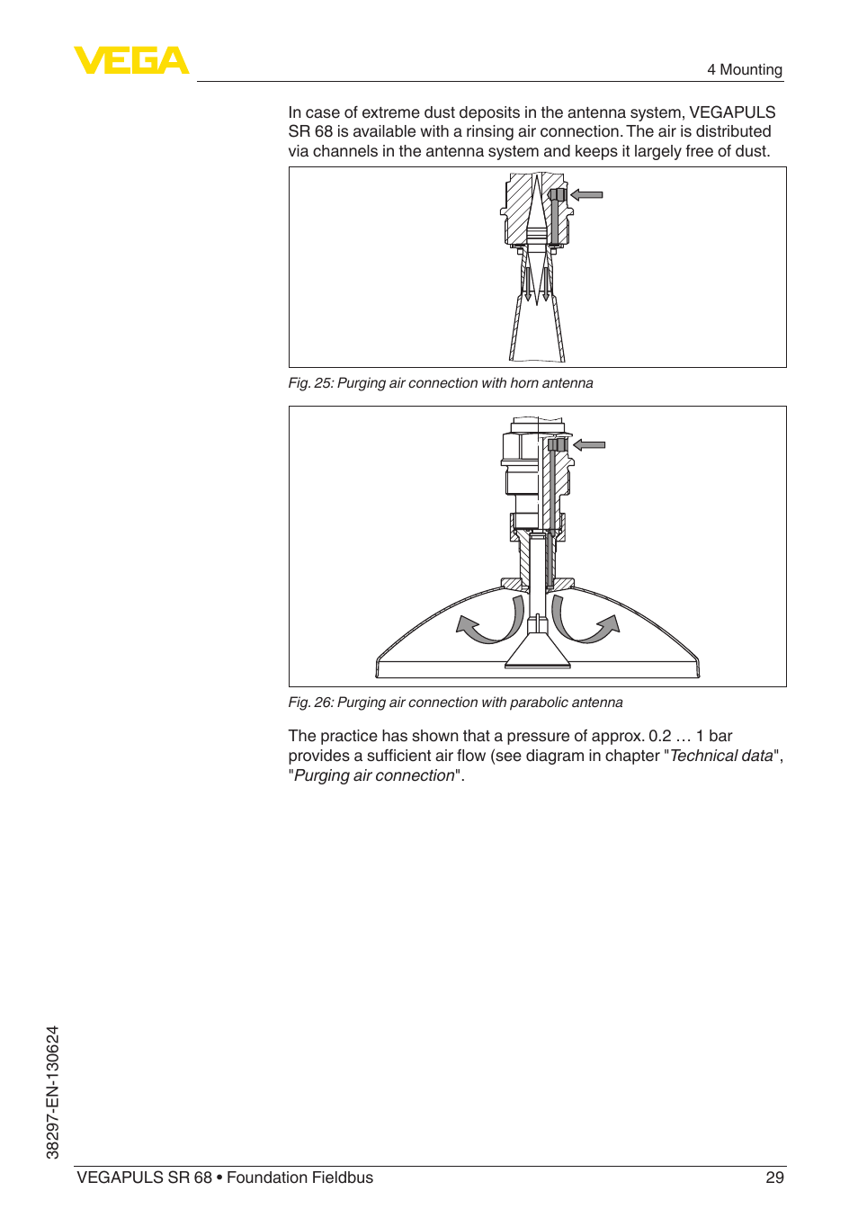 VEGA VEGAPULS SR 68 Foundation Fieldbus User Manual | Page 29 / 96