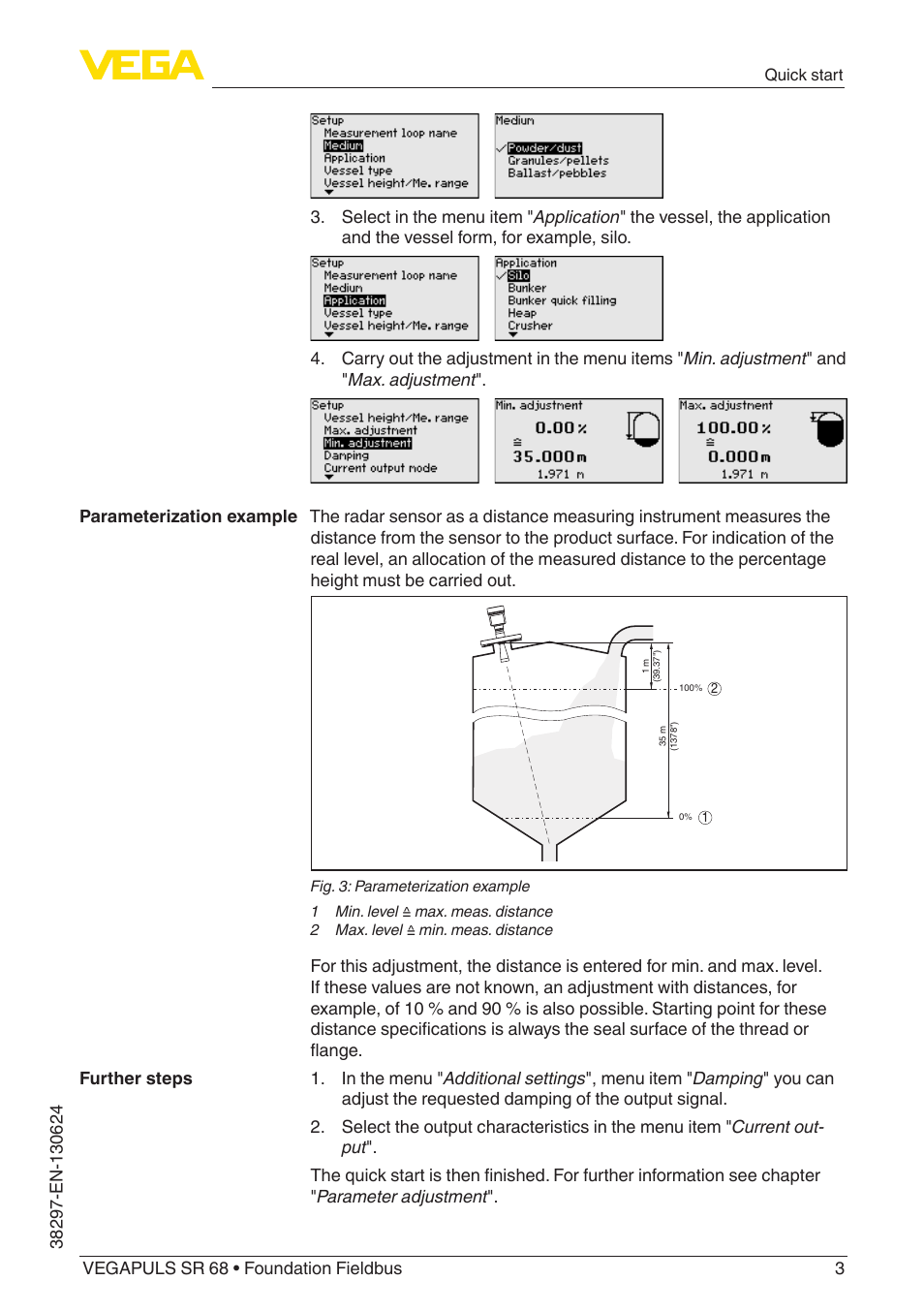 VEGA VEGAPULS SR 68 Foundation Fieldbus User Manual | Page 3 / 96
