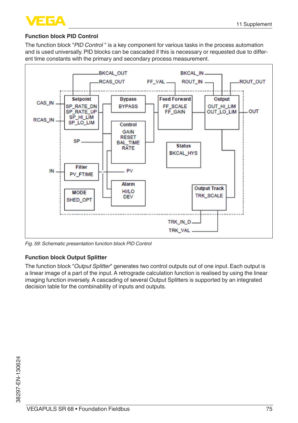 VEGA VEGAPULS SR 68 Foundation Fieldbus User Manual | Page 75 / 96