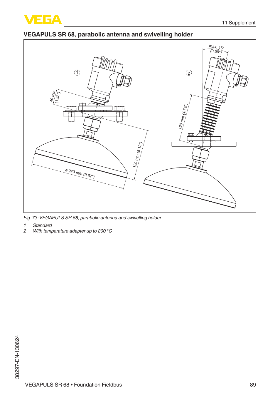 VEGA VEGAPULS SR 68 Foundation Fieldbus User Manual | Page 89 / 96