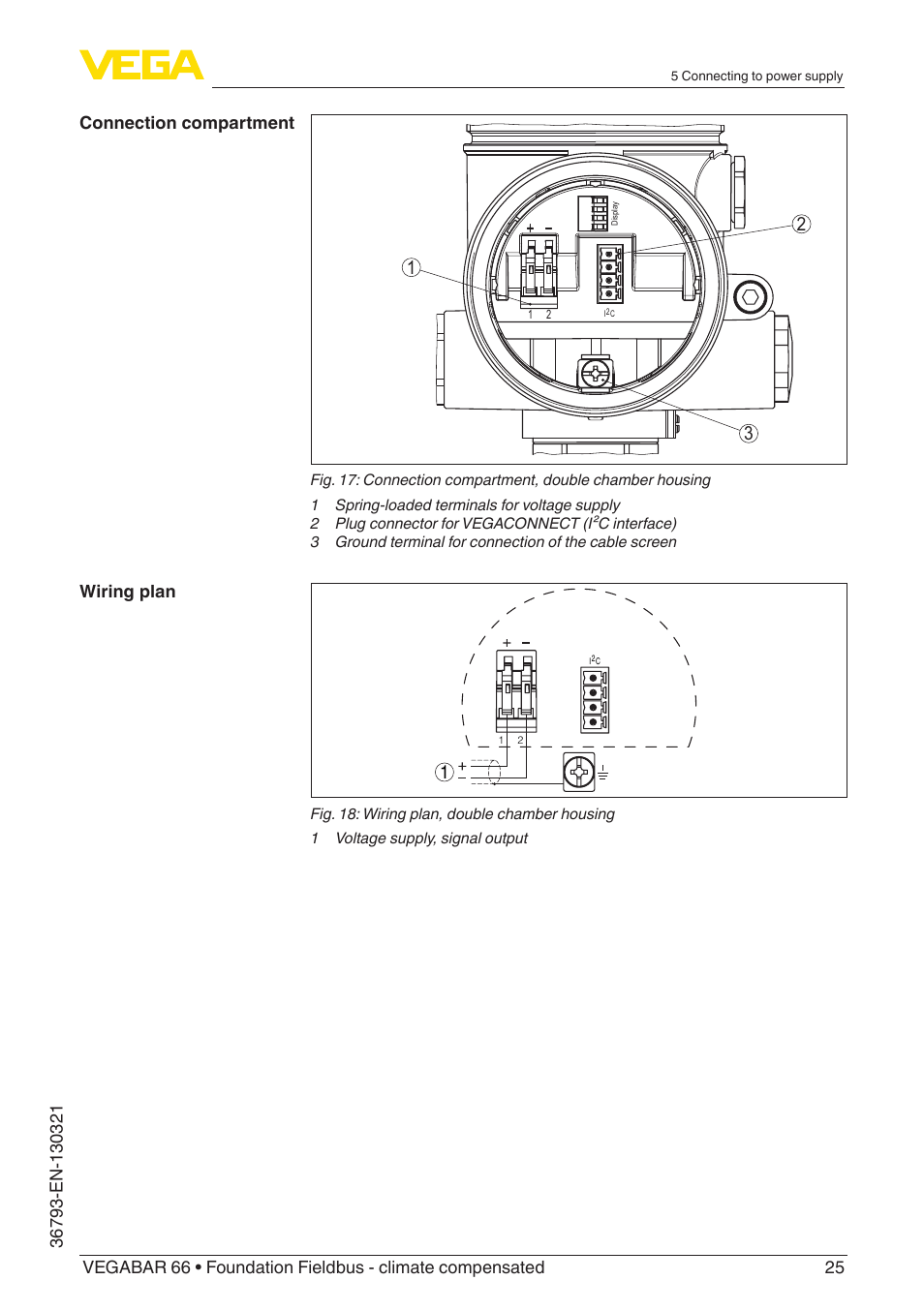 VEGA VEGABAR 66 Foundation Fieldbus - climate compensated User Manual | Page 25 / 76