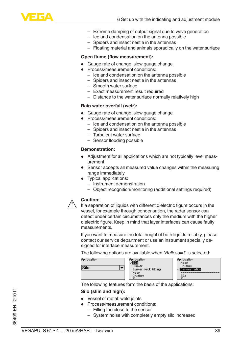 VEGA VEGAPULS 61 (≥ 2.0.0 - ≥ 4.0.0) 4 … 20 mA_HART - two-wire User Manual | Page 39 / 84