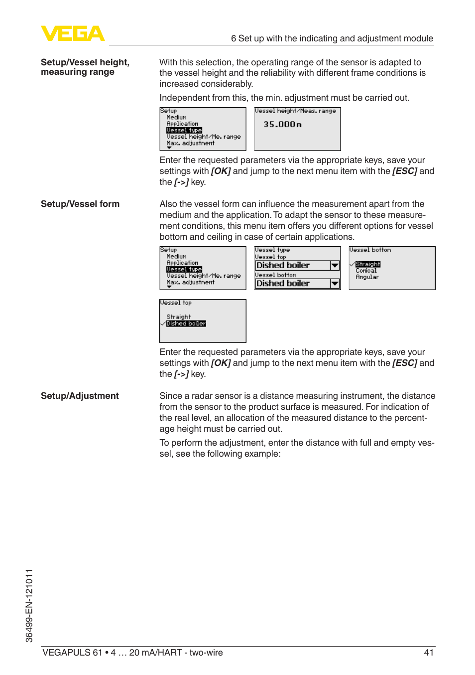 VEGA VEGAPULS 61 (≥ 2.0.0 - ≥ 4.0.0) 4 … 20 mA_HART - two-wire User Manual | Page 41 / 84