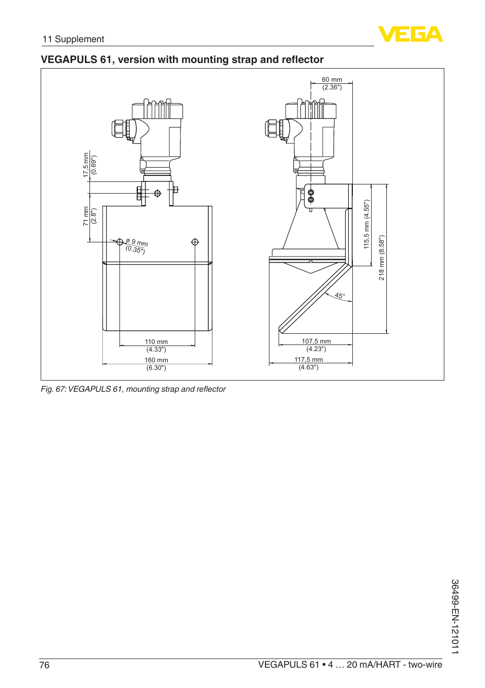 VEGA VEGAPULS 61 (≥ 2.0.0 - ≥ 4.0.0) 4 … 20 mA_HART - two-wire User Manual | Page 76 / 84