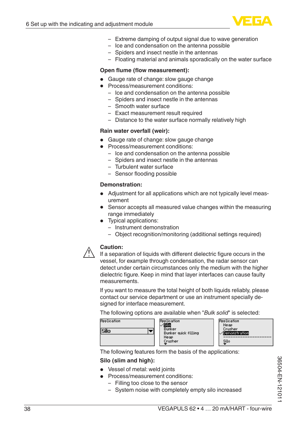 VEGA VEGAPULS 62 (≥ 2.0.0 - ≥ 4.0.0) 4 … 20 mA_HART - four-wire User Manual | Page 38 / 80