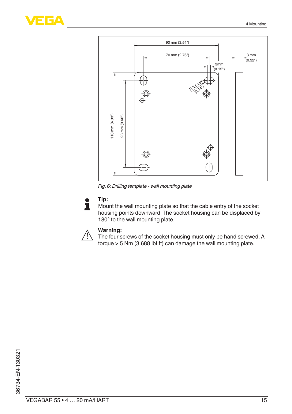 VEGA VEGABAR 55 4 … 20 mA_HART User Manual | Page 15 / 72