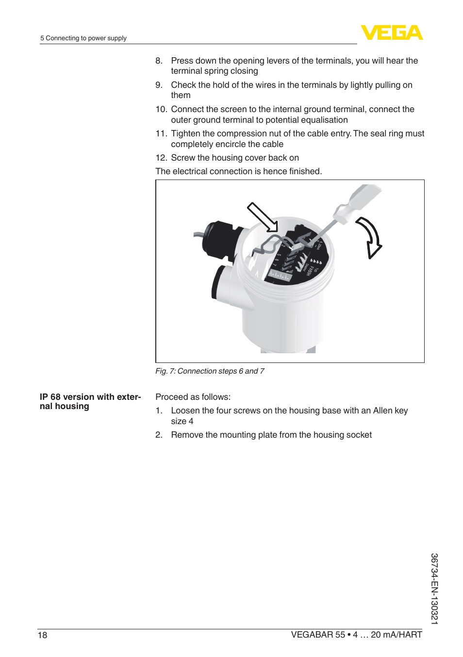 VEGA VEGABAR 55 4 … 20 mA_HART User Manual | Page 18 / 72