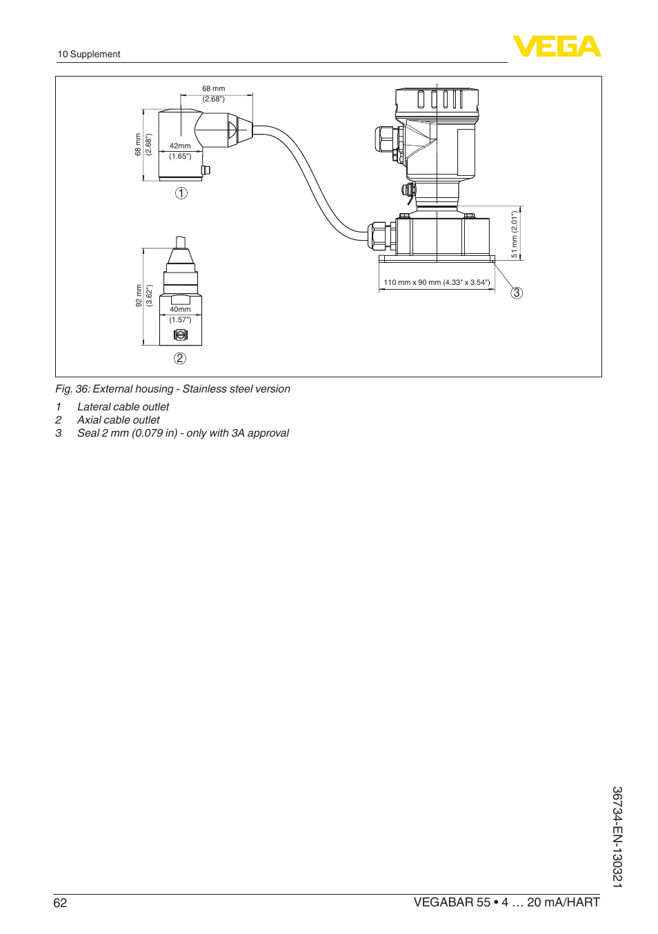 VEGA VEGABAR 55 4 … 20 mA_HART User Manual | Page 62 / 72