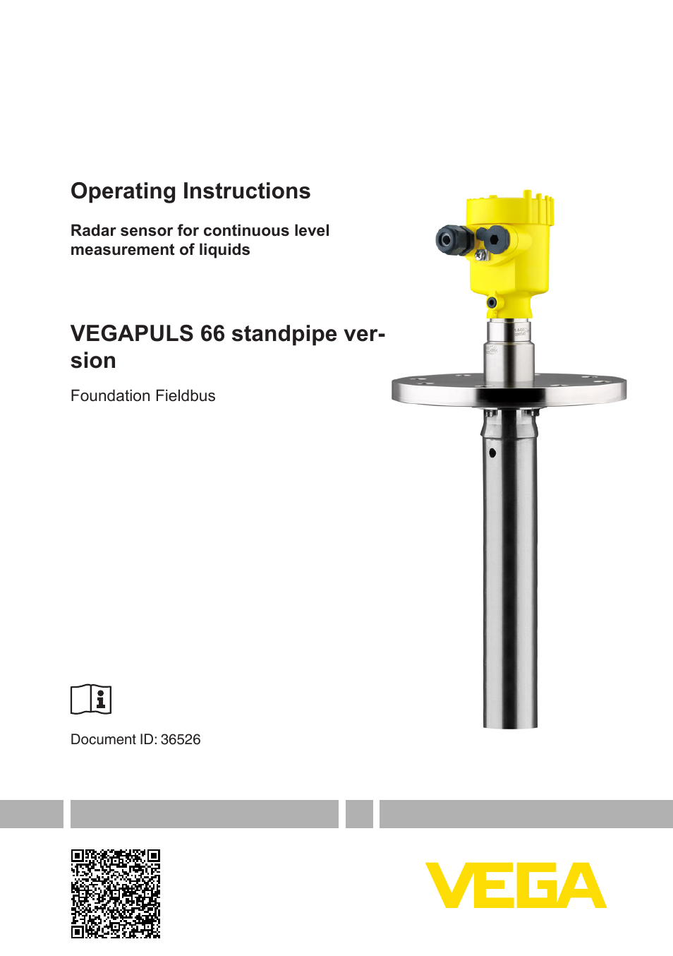 VEGA VEGAPULS 66 (≥ 2.0.0 - ≥ 4.0.0) standpipe ver. Foundation Fieldbus User Manual | 68 pages