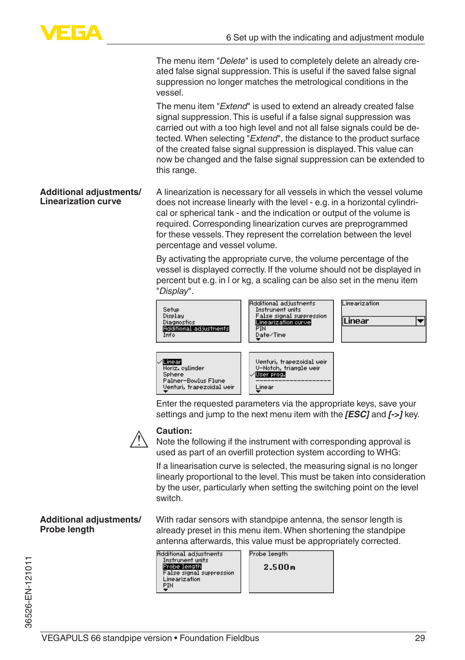 VEGA VEGAPULS 66 (≥ 2.0.0 - ≥ 4.0.0) standpipe ver. Foundation Fieldbus User Manual | Page 29 / 68