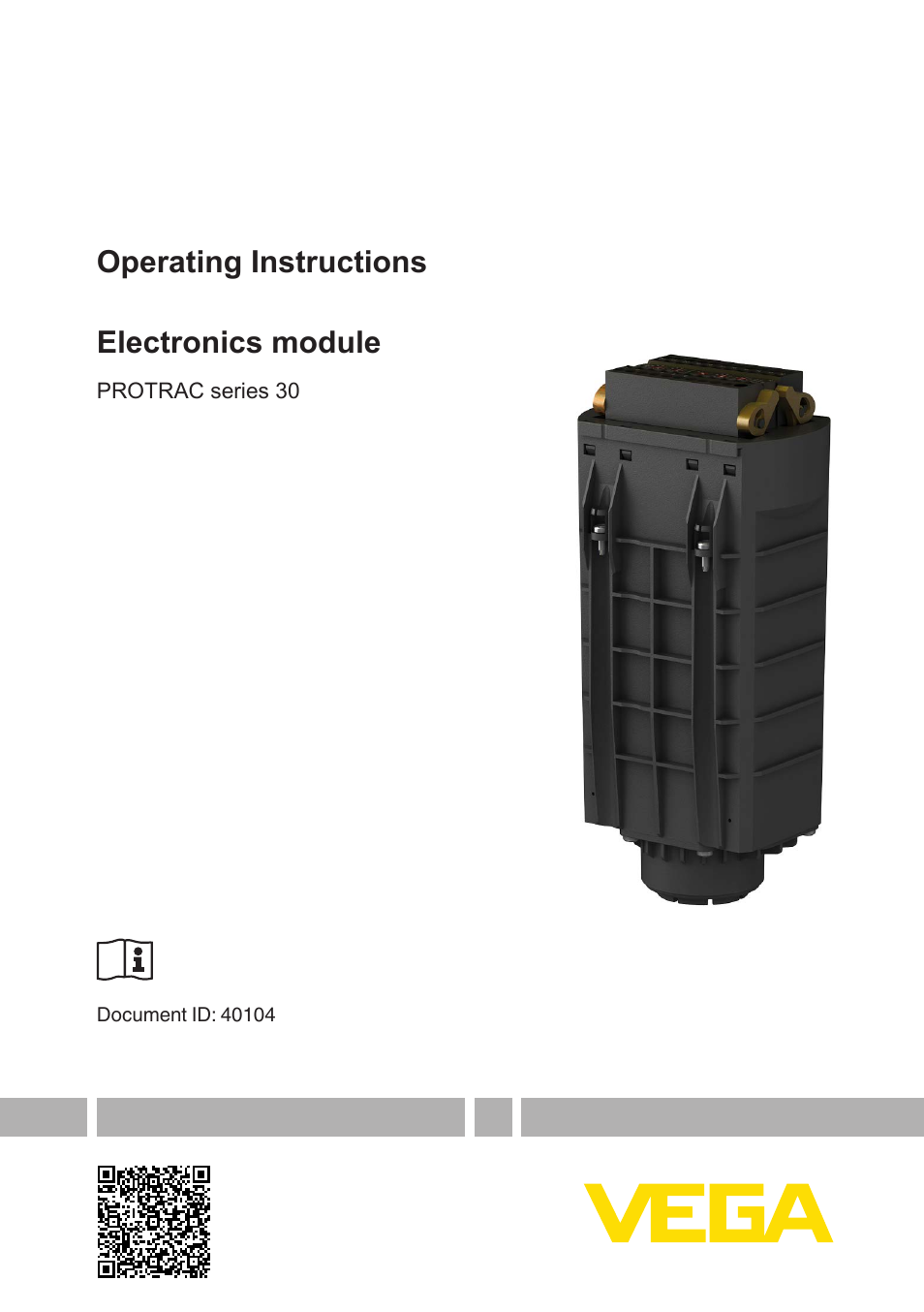 VEGA PROTRAC series 30 Electronics module User Manual | 24 pages