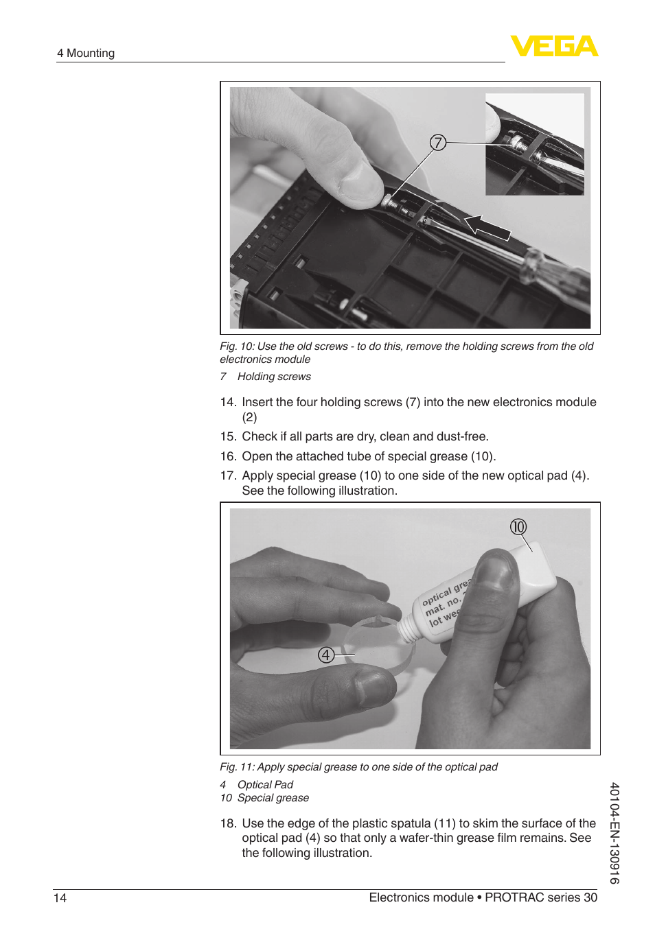 VEGA PROTRAC series 30 Electronics module User Manual | Page 14 / 24