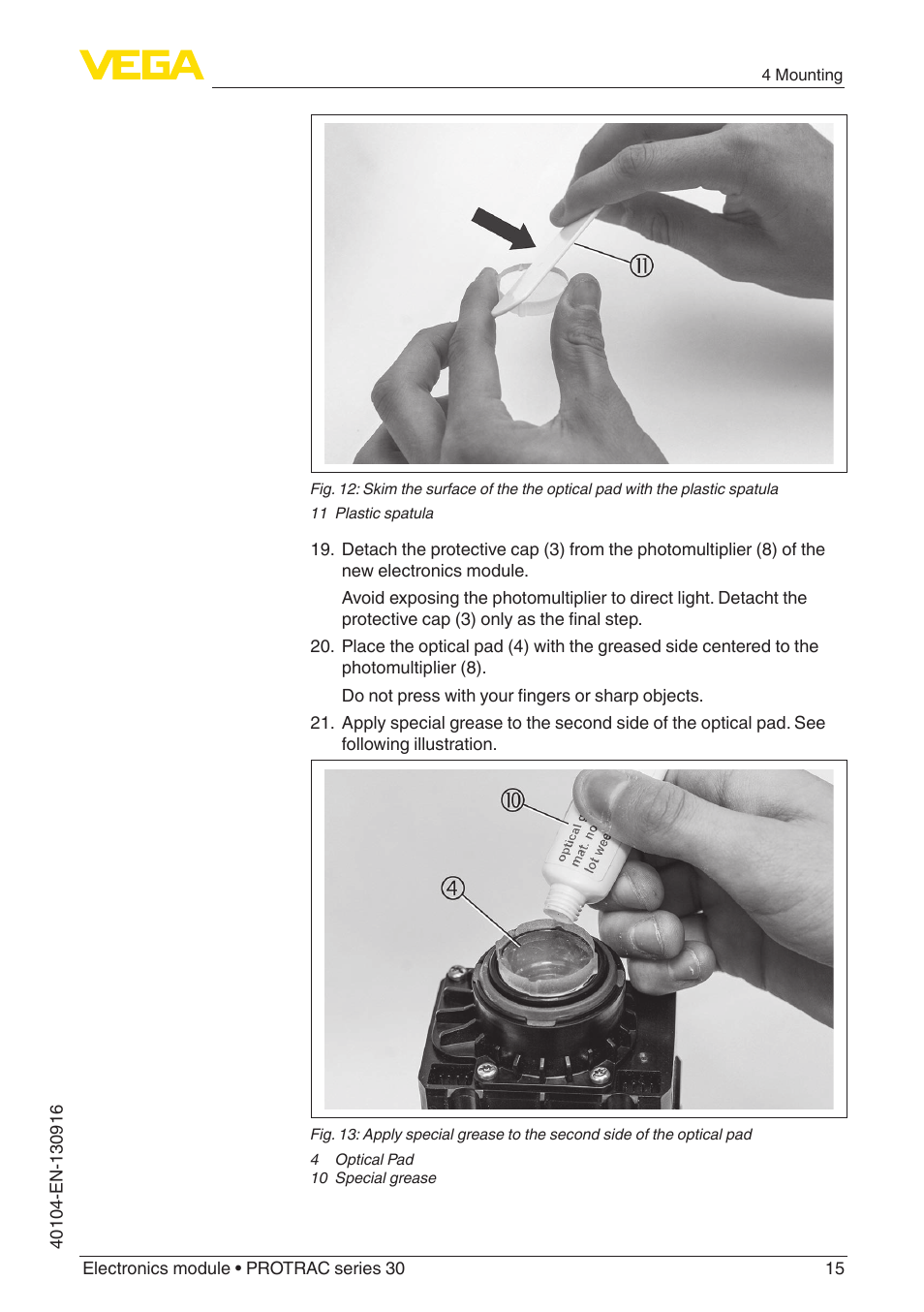 VEGA PROTRAC series 30 Electronics module User Manual | Page 15 / 24