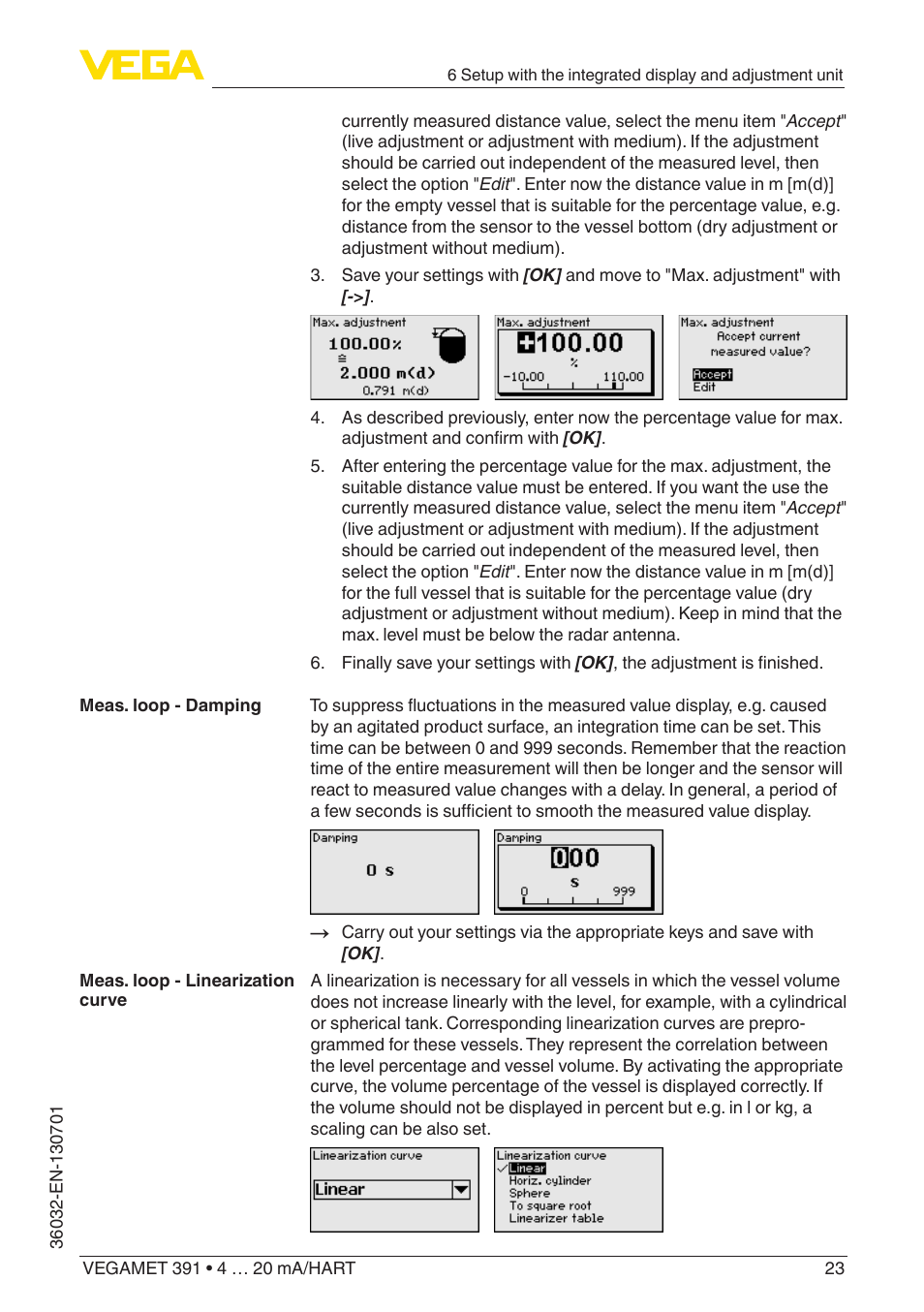 VEGA VEGAMET 391 4 … 20 mA_HART User Manual | Page 23 / 64